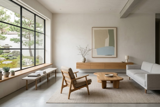 Le mobilier aux lignes épurées, secret d&rsquo;un intérieur apaisant