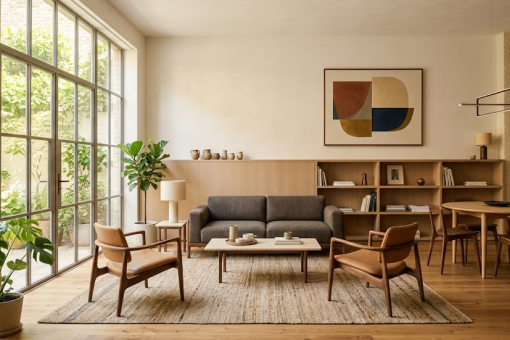 Comment associer des meubles aux lignes épurées sans créer une ambiance froide ?