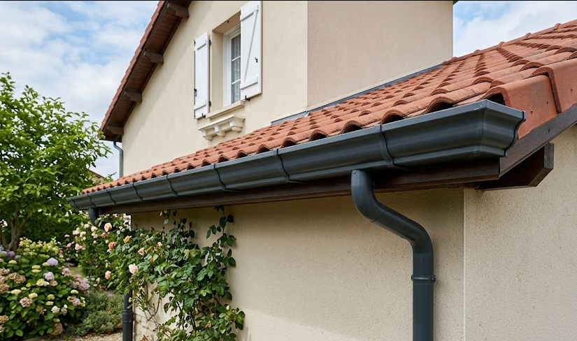 Gouttière corniche : plus chère que la demi-ronde