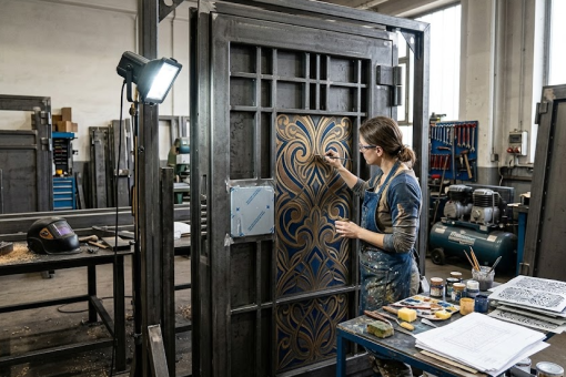 Esthétique : peindre une porte blindée en acier