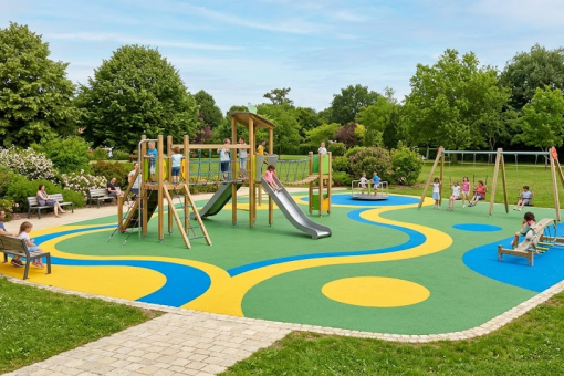 Revêtement de sol pour aires de jeux : sécurité et confort pour les enfants