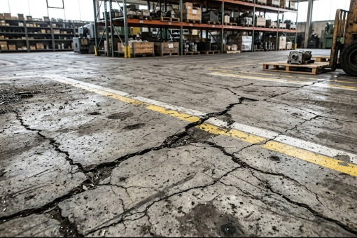 Réparer un sol industriel fissuré ou troué