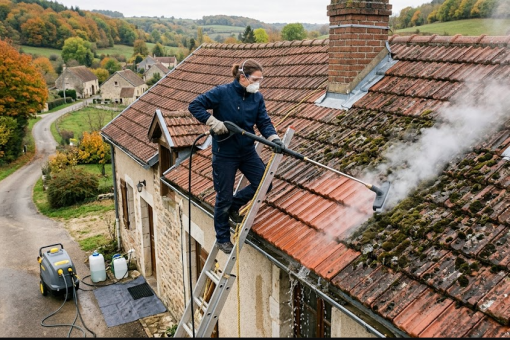 La vapeur enlève-t-elle les mousses sur la toiture en profondeur ?
