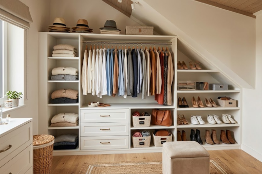 Comment aménager le dressing sous pente de vos rêves ?