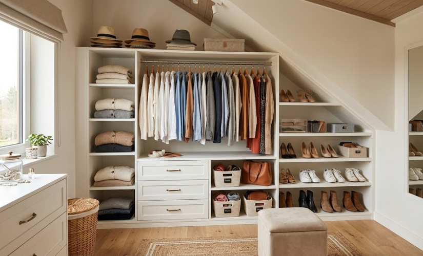 Comment aménager le dressing sous pente de vos rêves ?