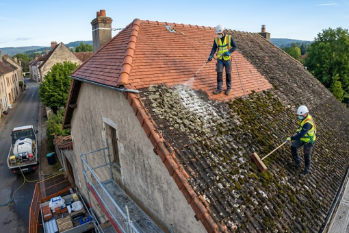 Réfection de toiture : le traitement contre les lichens et les mousses