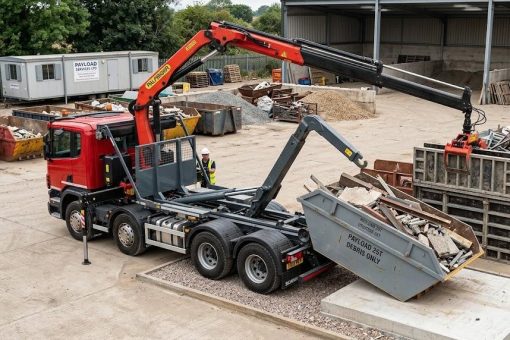 Camion ampliroll grue 6×4 ou 8×4 : charge utile