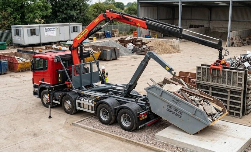 Camion ampliroll grue 6×4 ou 8×4 : charge utile