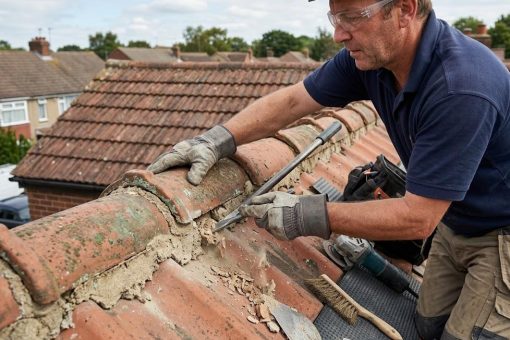 Comment enlever l&rsquo;ancien mortier sec lors de la réfection d&rsquo;une faîtière ?