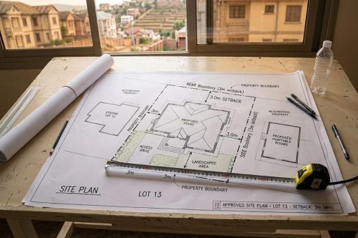 Implantation maison par rapport aux limites (3m)