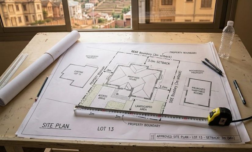 Implantation maison par rapport aux limites (3m)
