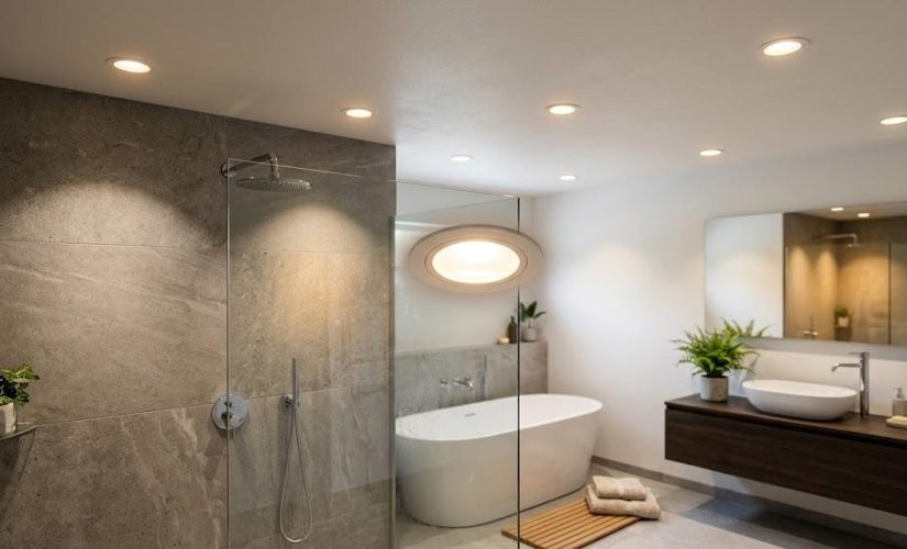 Le spot encastrable, la star des salles de bain modernes