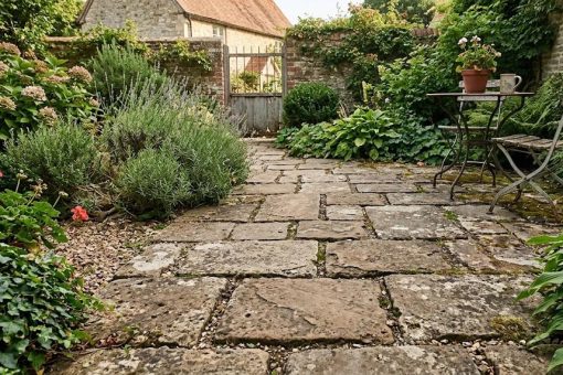 Pavés béton vieillis pour un aspect authentique