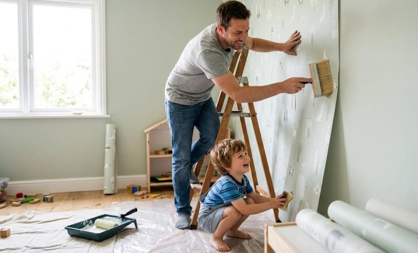 Poser du papier peint intissé : un jeu d&rsquo;enfant