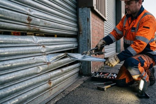 Réparer des lames tordues sur un rideau métallique