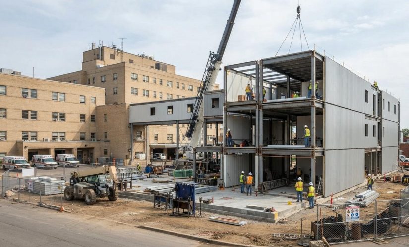 Extension d&rsquo;hôpital en urgence grâce aux constructions modulaires acier